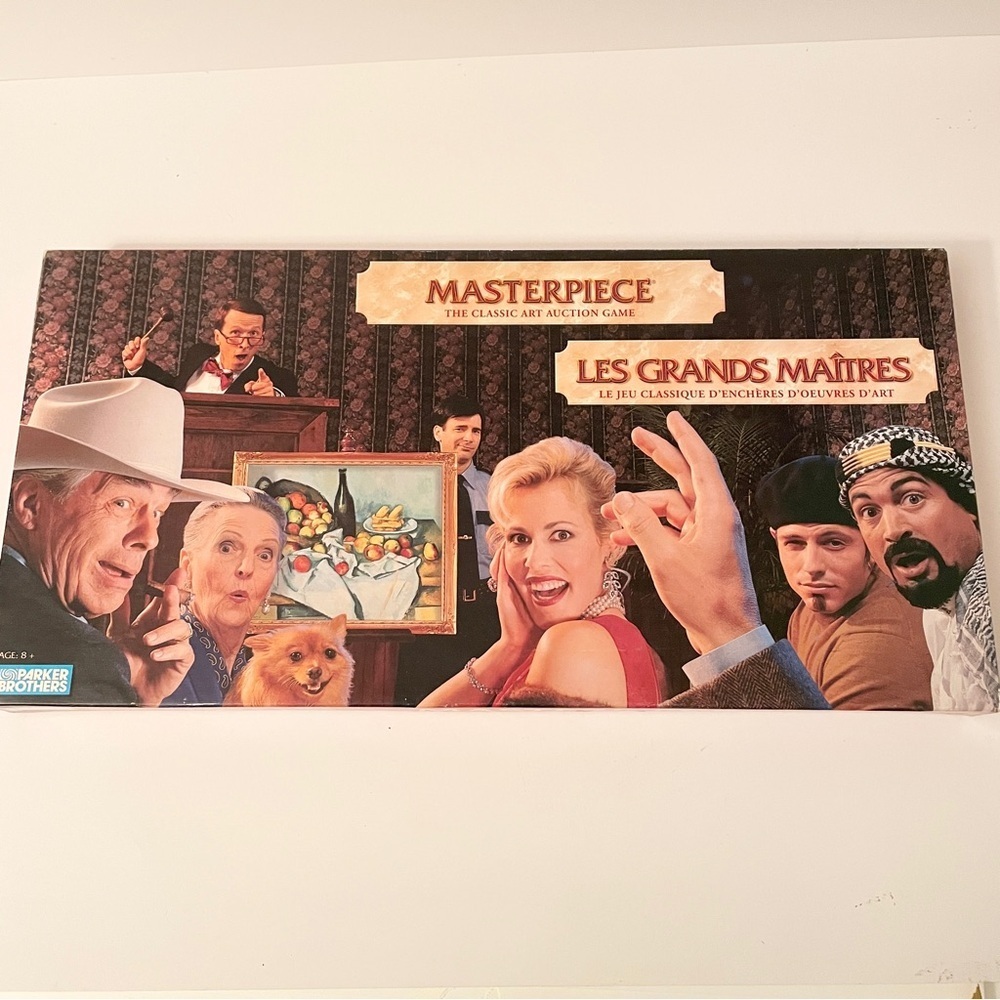 Vintage Masterpiece Board Game 1996 Parker Brothers Bilingual Edition Complete